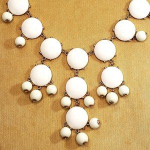 Vintage ILY Couture Cream/White Statement Bib Necklace